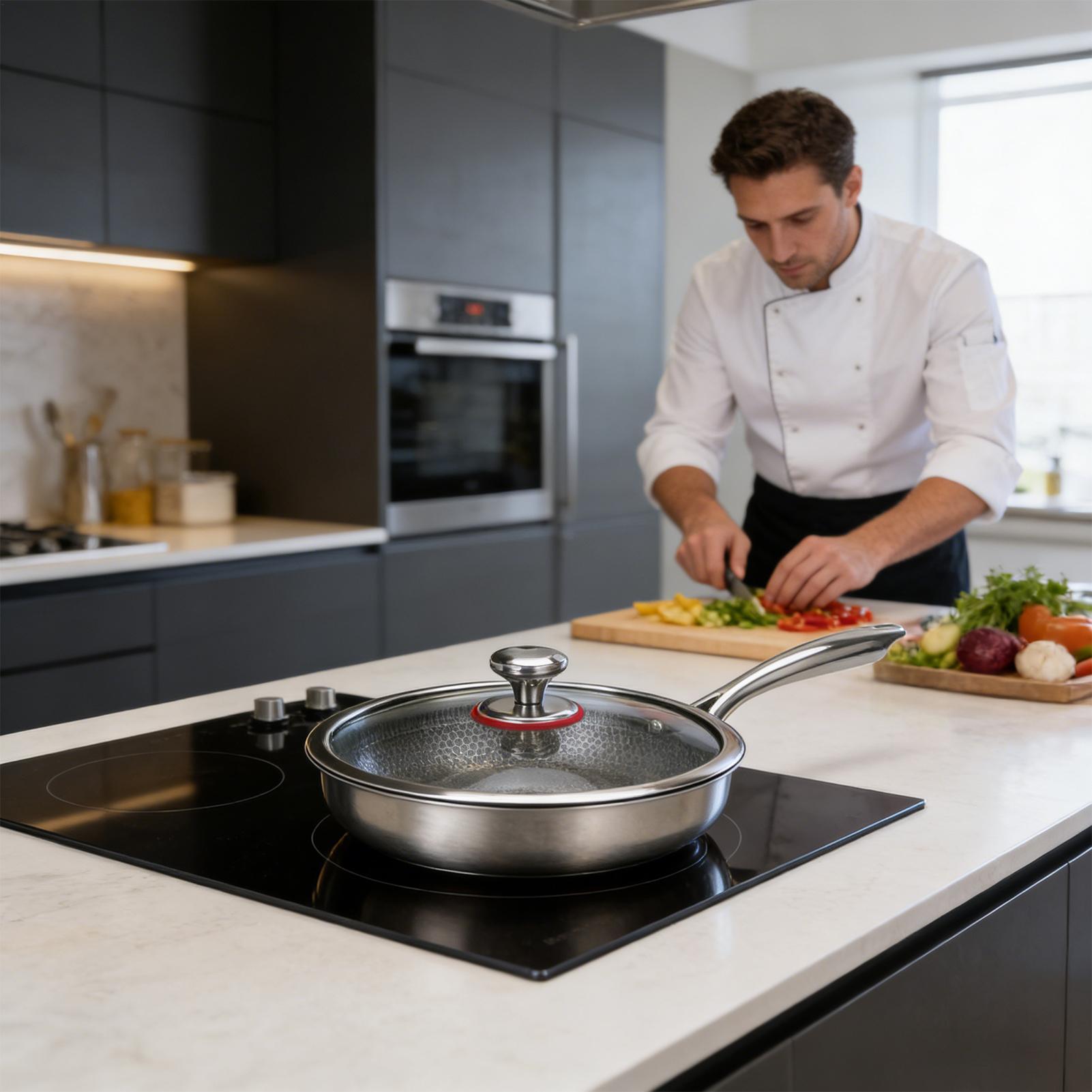 Titanium Cooking Pan Non-Stick - مراجعة Home Cooking Meal وسعره