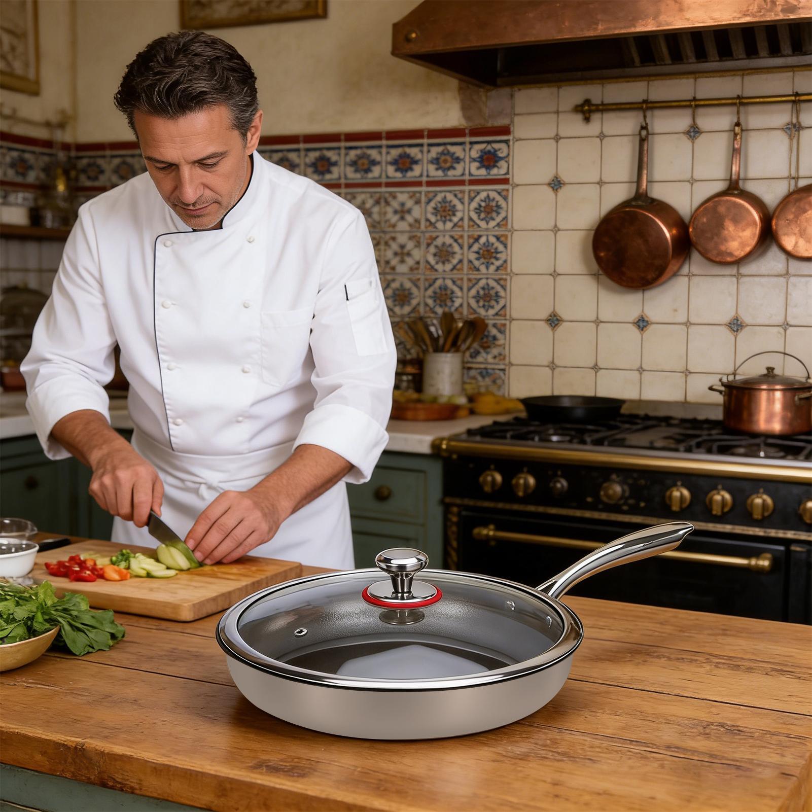 Titanium Cooking Pan Non-Stick - مراجعة Home Cooking Meal وسعره