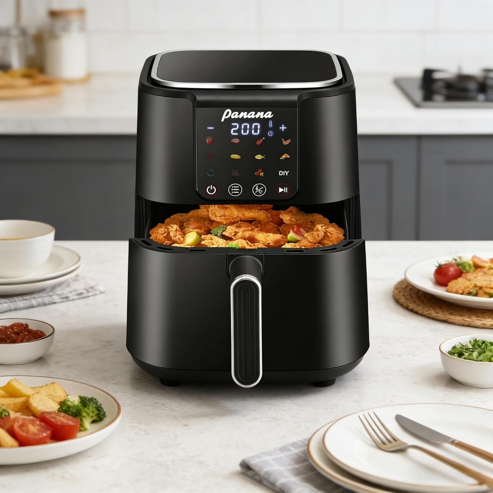 Large 6Qt Oil Free Airfryer Ov - مراجعة Home Cooking Meal وسعره