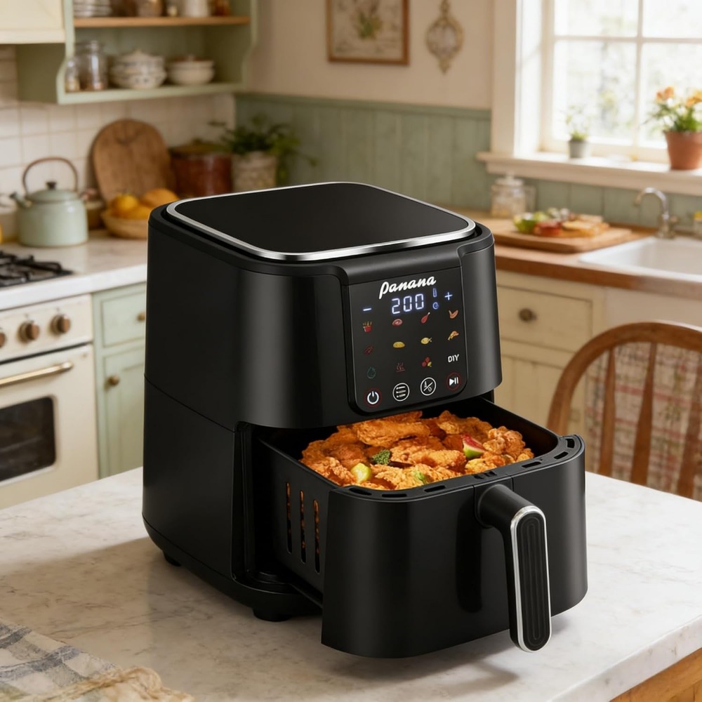 Large 6Qt Oil Free Airfryer Ov - مراجعة Home Cooking Meal وسعره